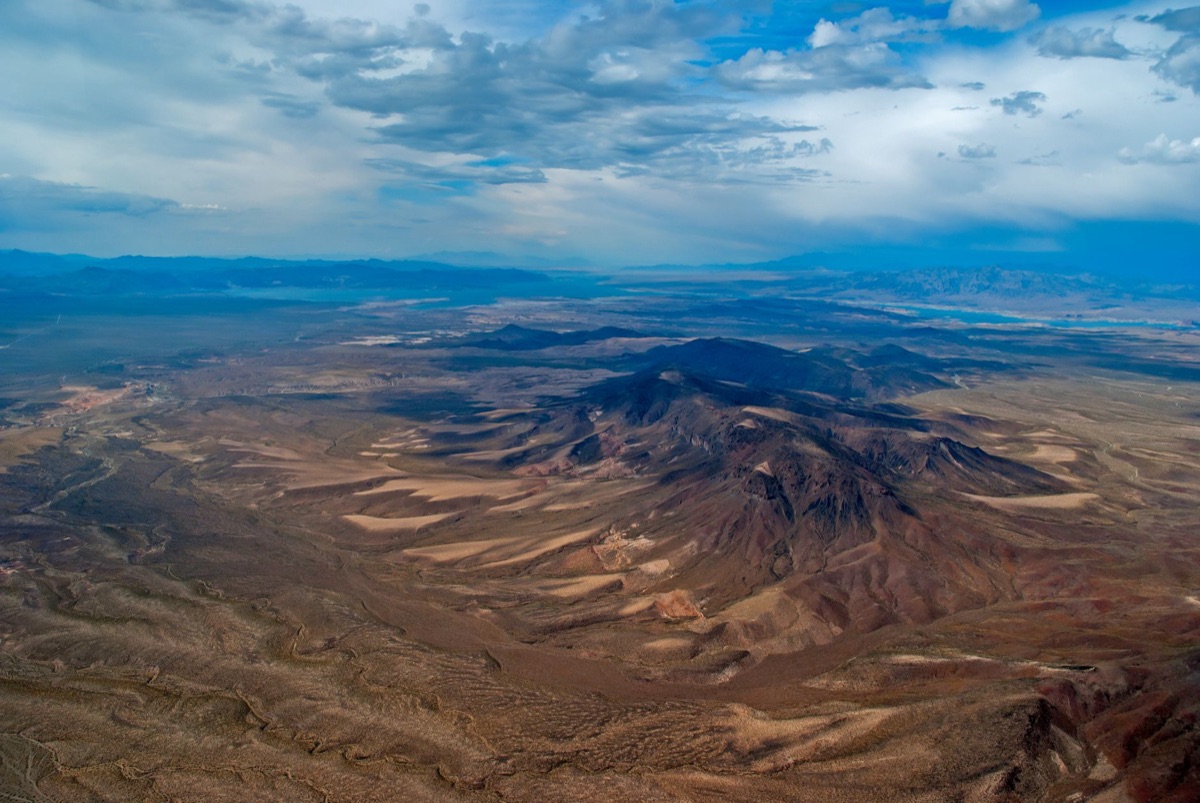 The rugged and arid mountains of the Nevada Test and Training Range