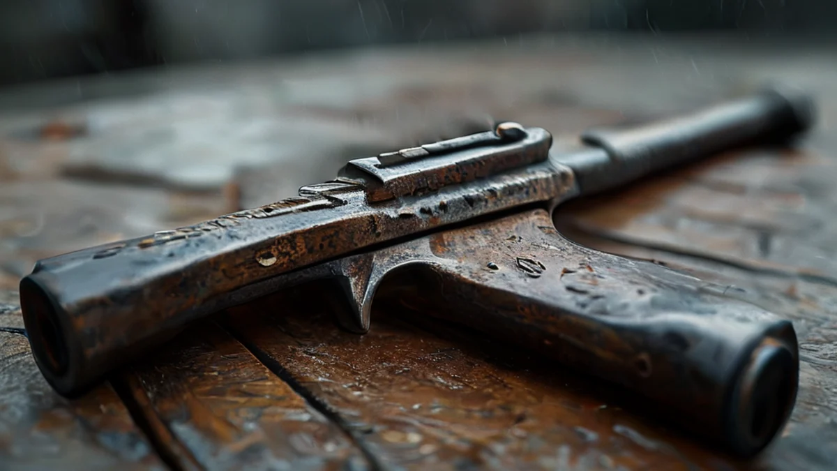 Eine Schusswaffe-Bolt-Mechanismus mit Schiebe- und Verschließefunktion.