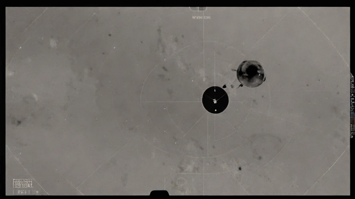An infrared FLIR targeting display showing an unidentified aerial object