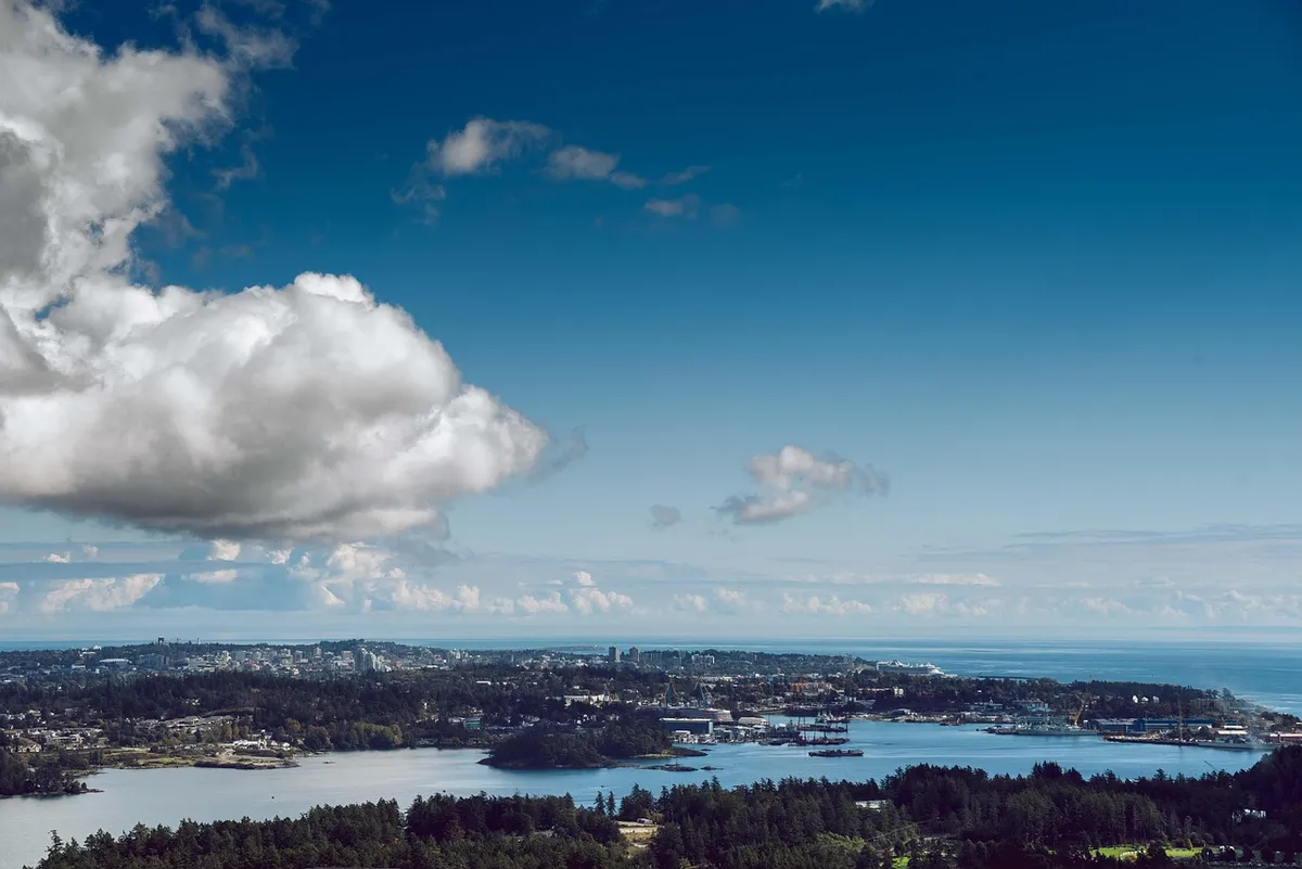 victoria, bc, canada, ocean, landscape, military base, sky, nature, bay