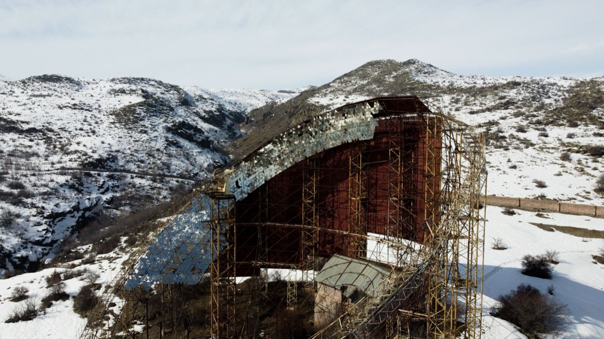 Radio Telescope in Mountain