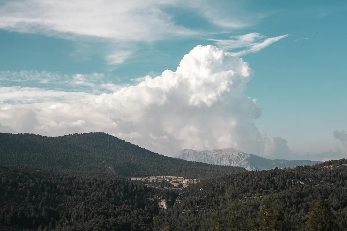 sky, jungle, landscape, stay home, clouds, shining, nature, nasa, summer, holiday, blue sky, tourism, blue, travel, tree, mountain